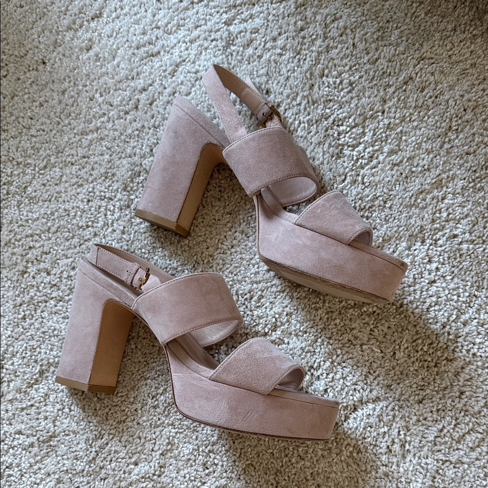 Stuart Weitzman Suede Platform Sandals